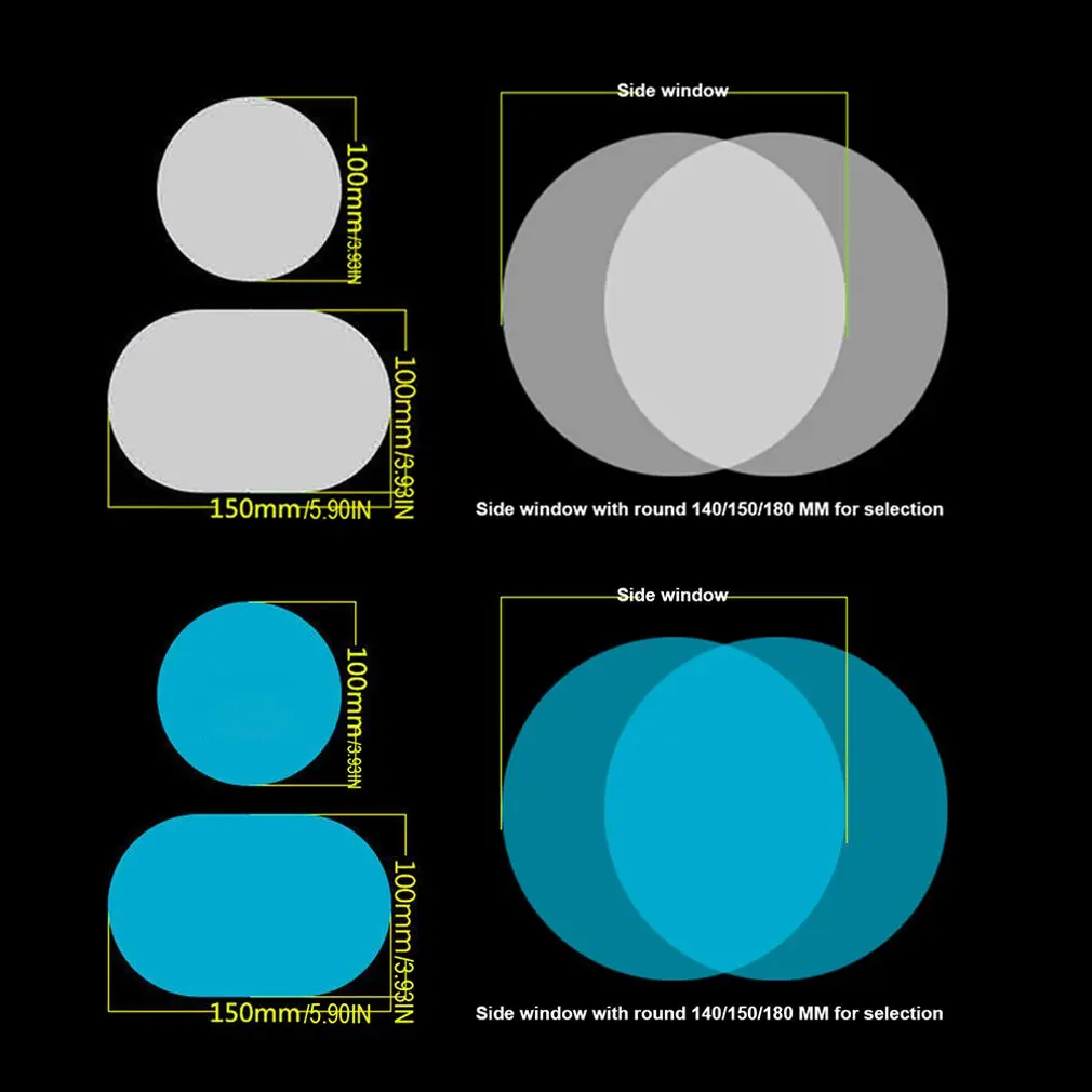 Автомобильная зеркальная защитная пленка заднего вида анти-дождь туман