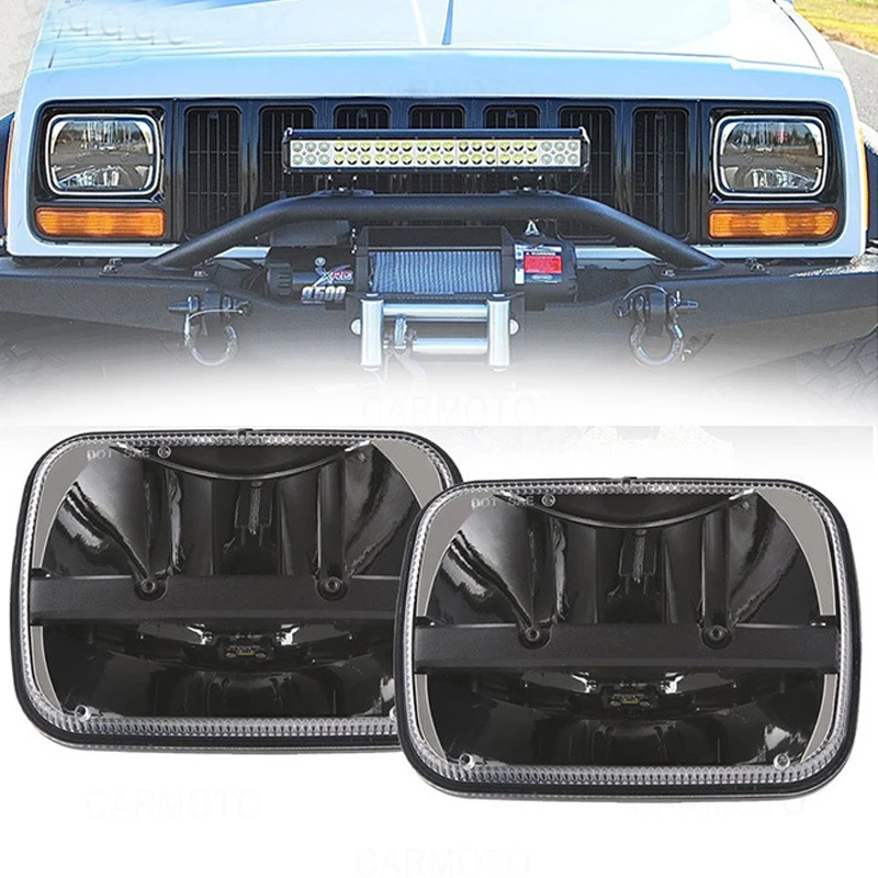 для Jeep Cherokee XJ 5x7 &quotпрямоугольный светодиодный фар квадратный фары грузовика