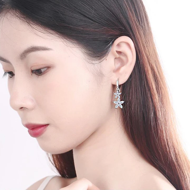 Серьги подвески с кристаллами 5 А|Серьги-подвески| |