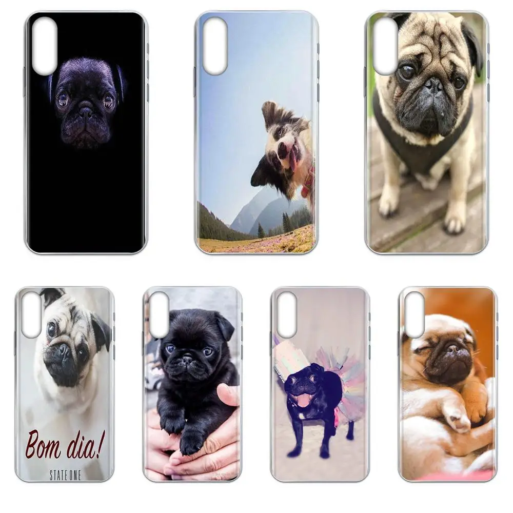 Улыбающееся Мопс в виде симпатичных животных ТПУ коробки звонока для Galaxy J1 J2 J3 J330