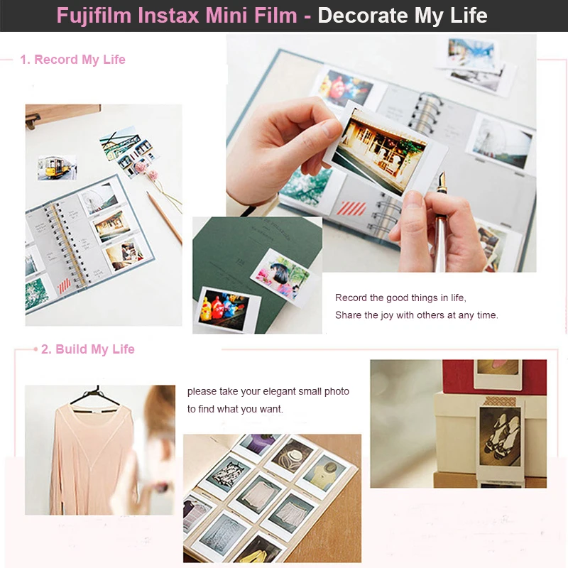 Подлинная Fujifilm Instax Mini 8 9 цветная фотобумага 10 шт. для Fuji 9 8 7s 50 90 25 70 Share SP-2 SP-1 Liplay мгновенная камера