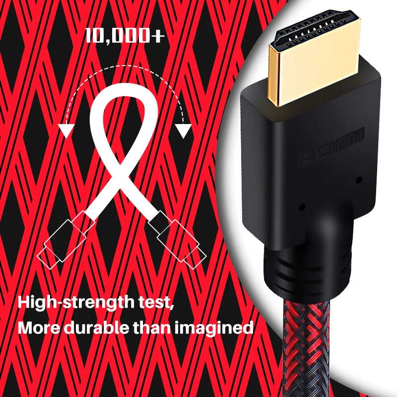Lungfish HDMI-совместимый кабель 2 0 4K 1080P 3D позолоченный высокоскоростной для PS3 HD TV Mi Box