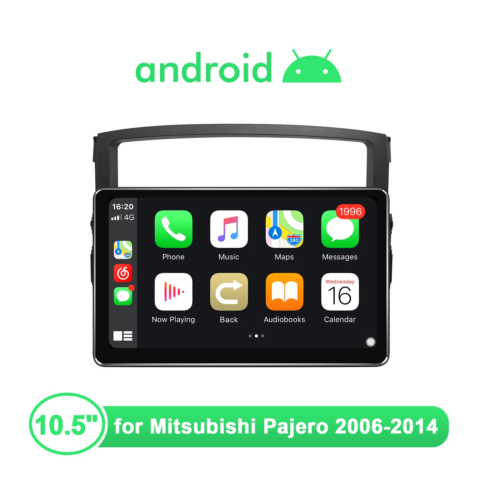 

JOYING 10.5 Inch Android 10 Car Radio Stereo Head Unit Multimedia For Mitsubishi Pajero V80 V90 2006 2014 Wireless Carplay TPMS