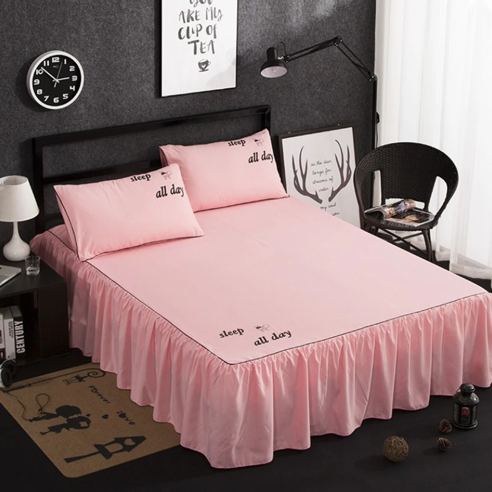 Горячая Распродажа дома отеля постельное покрывало кровать юбка простыней на