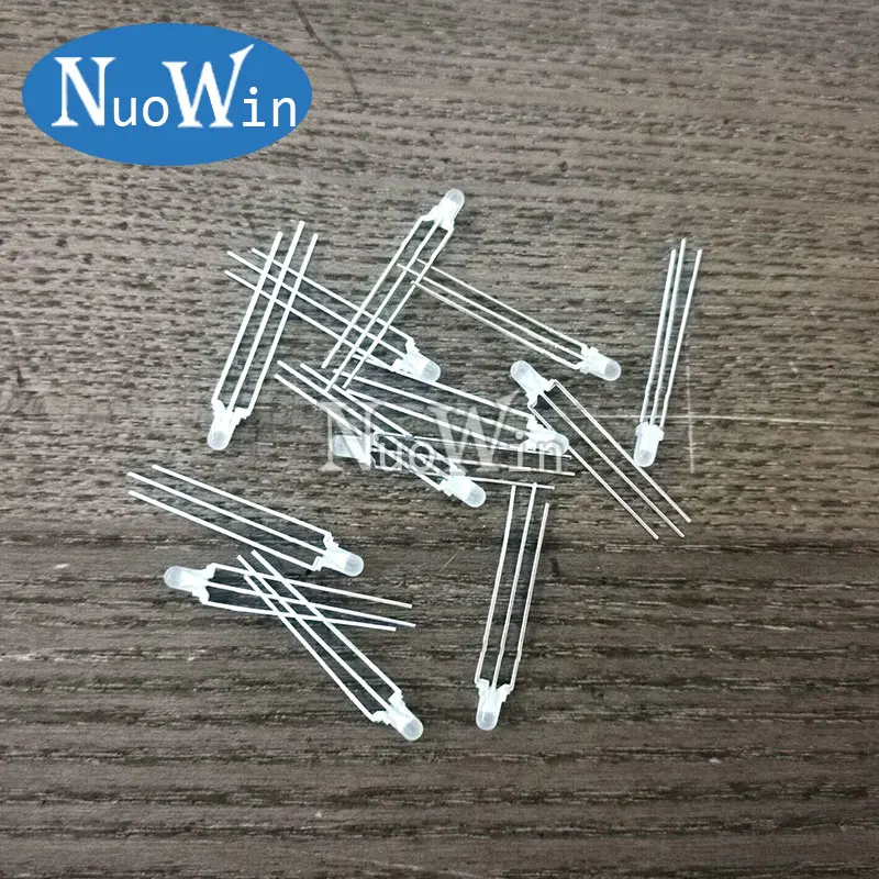 

100pcs LED 3mm 5mm Round Diffused Red & Blue two Color Common Anode Cathode LED Diode Bi-Color Light Emitting Diode