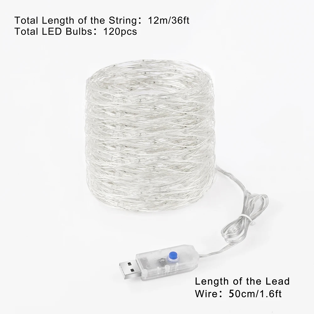 Сказочные огни на батарейках 100LED гирлянды дистанционное управление таймер