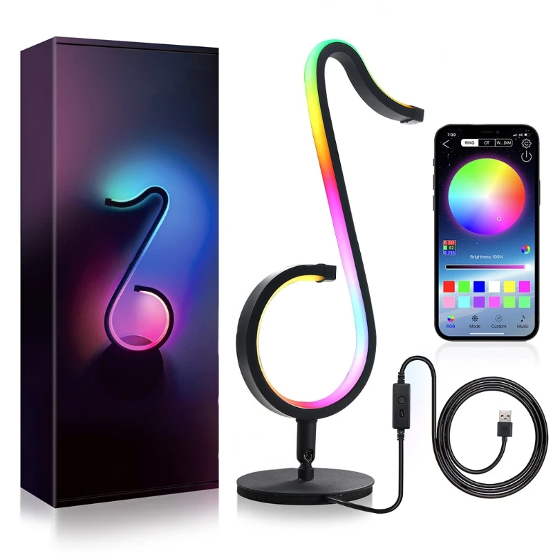 

RGB-лампа OOTDTY светодиодсветодиодный с регулировкой яркости и управлением через приложение