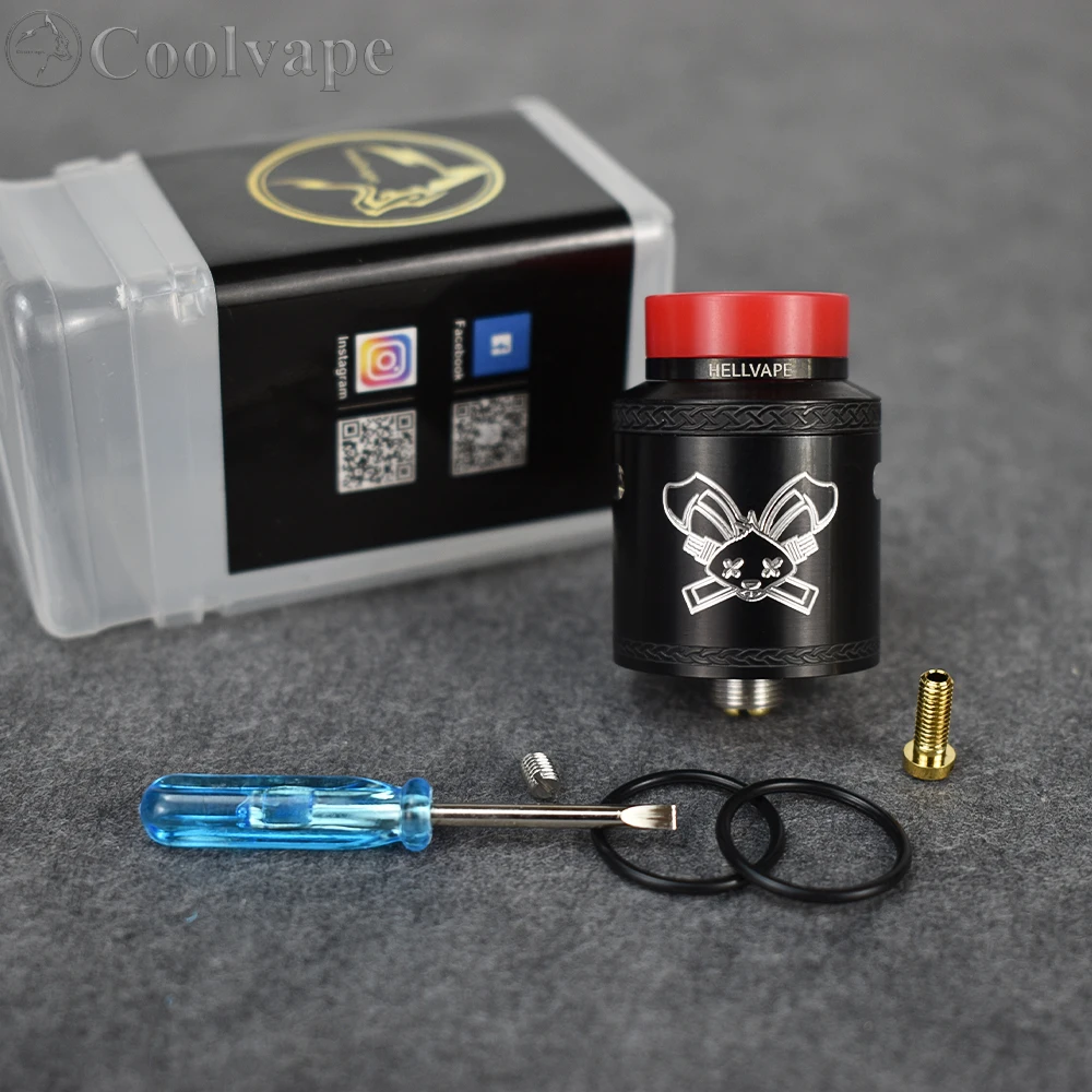 Атомайзер Dead Rabbit V2 RDA с сквонком BF PIN Dual Coil deck Vape Tank 24 мм rda vs Apocalypse GEN 2 | Электроника