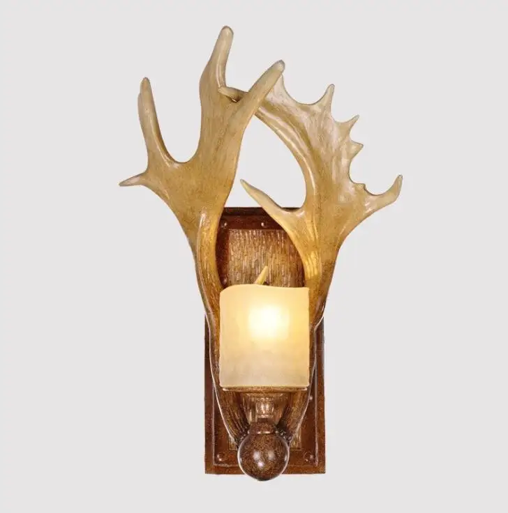 Креативная настенная ретро-лампа в виде рога оленя лампа прикроватная для