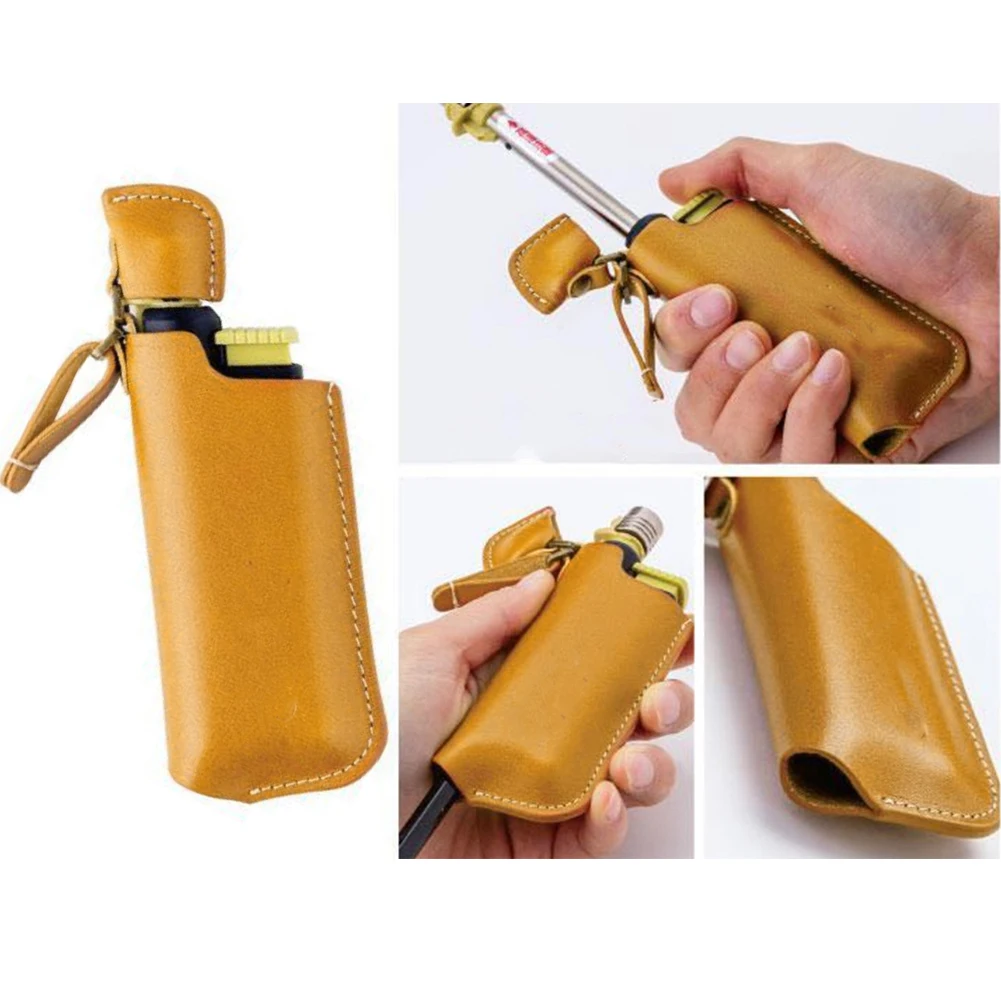Igniter Holster Windproof Outdoor Camping Hiking PU Leather Igniter Protective Sleeve Storage Bag Case for SOTO ST-480 Cover