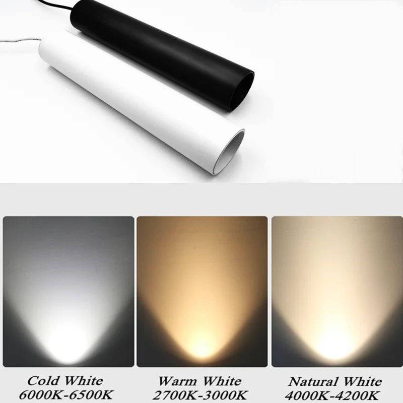 Цилиндрические светодиодные подвесные светильники с регулируемой яркостью