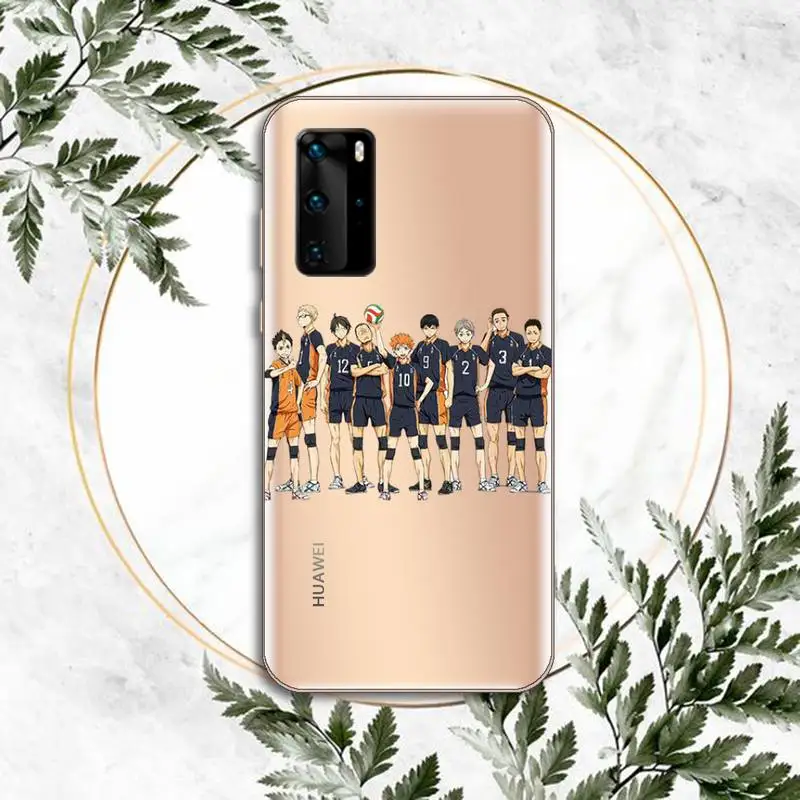 

Volleyball haikyuu Japan anime Cute Phone Case Transparent for Huawei P honor 8 10i 20 30 40 smart 2019