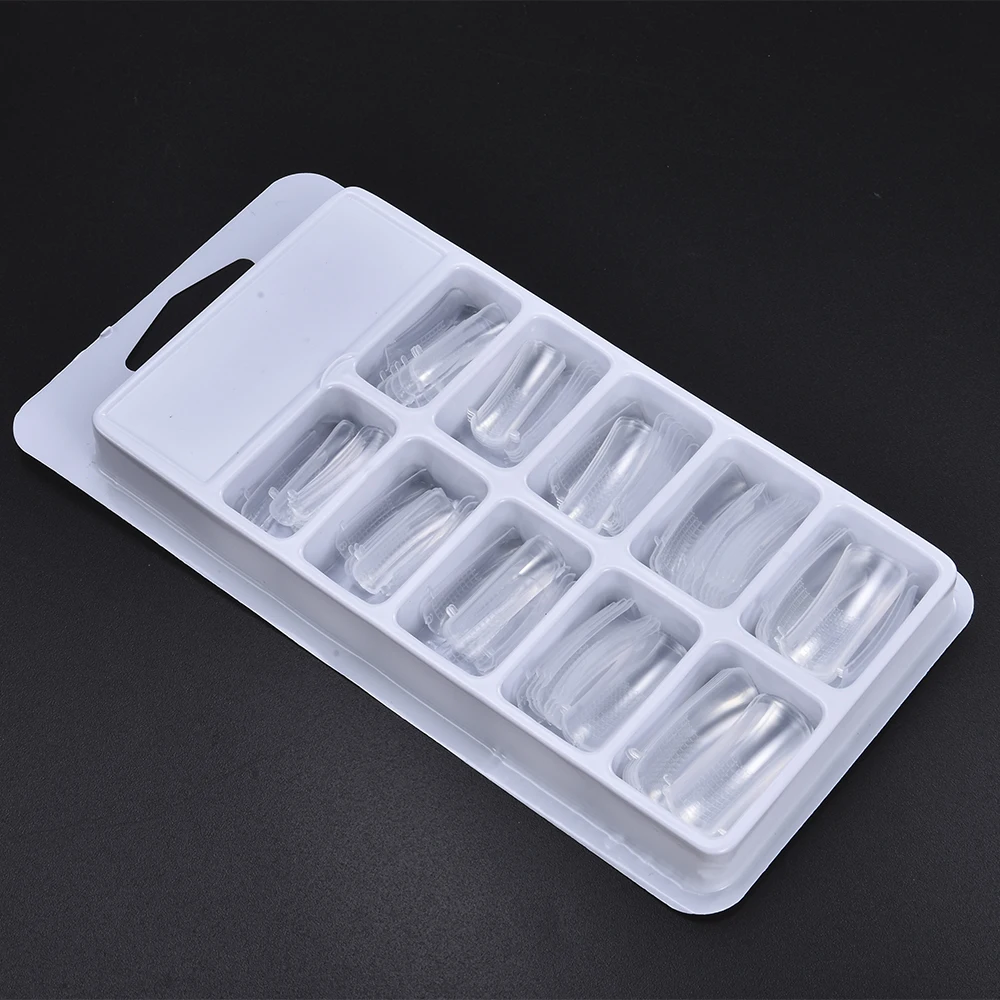 Система искусственных накладных ногтей Прозрачные типсы набор инструментов для