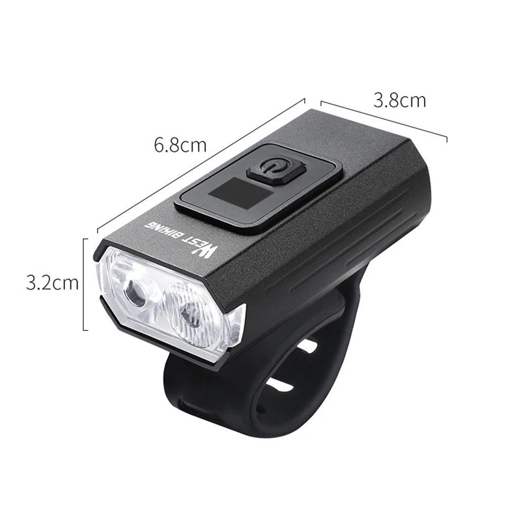 

WEST BIKING Safety Warning Bicycle Rear Light Mountain Bike Front Head Light USB Rechargeable Waterproof Headlamp
