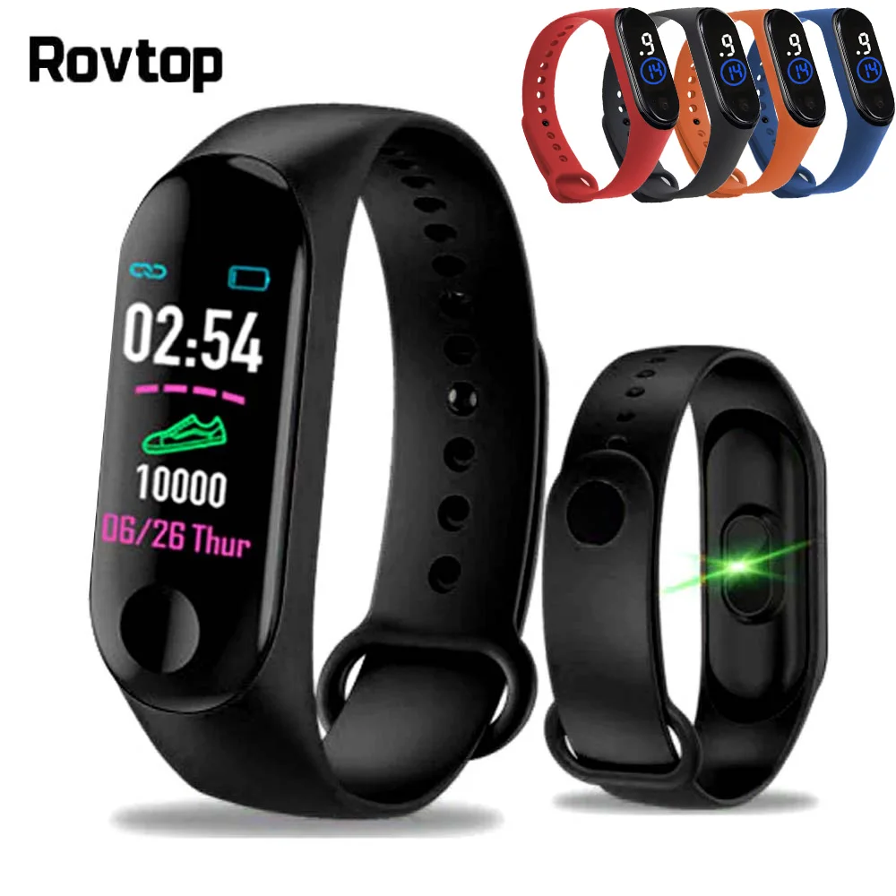 Умный Браслет M3plus с цветным экраном смарт браслет M3 Plus пульсометром фитнес