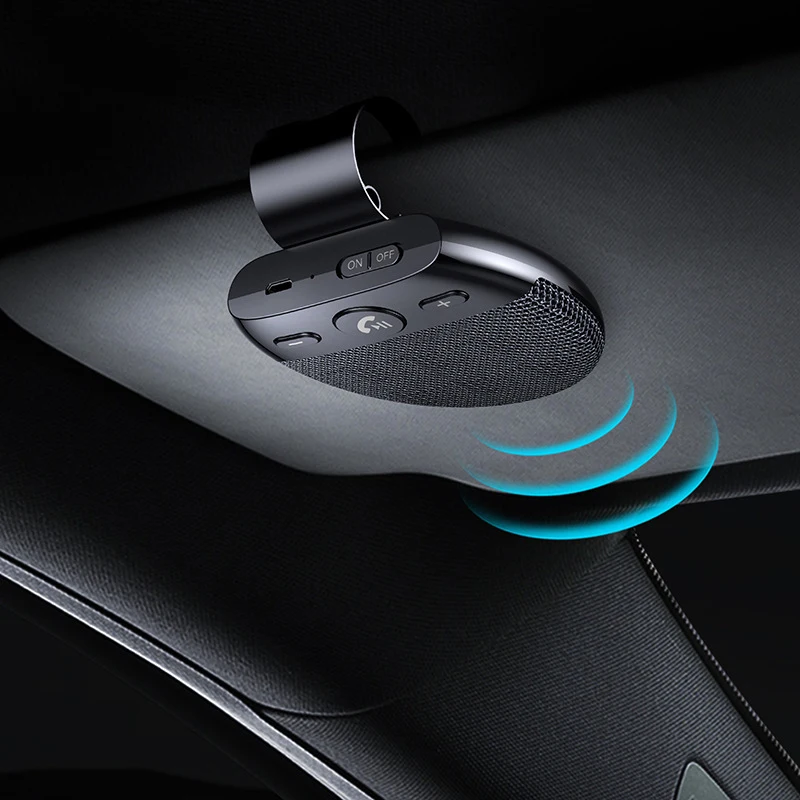 Беспроводной аудиоприемник Bluetooth 5 0 автомобильный комплект громкой связи клипса