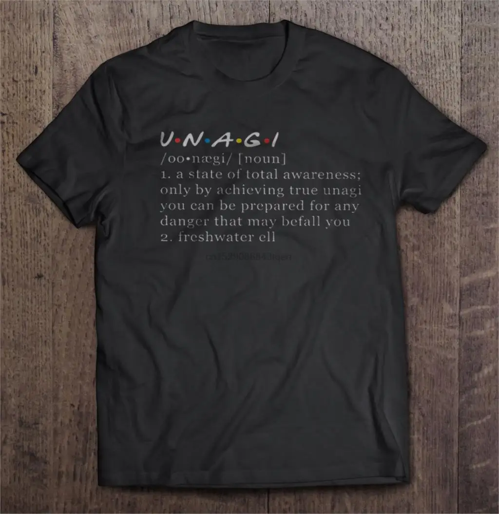 Мужская забавная футболка, модная футболка, Unagi A State Of toобщей информации, пресноводная Ell, женская футболка