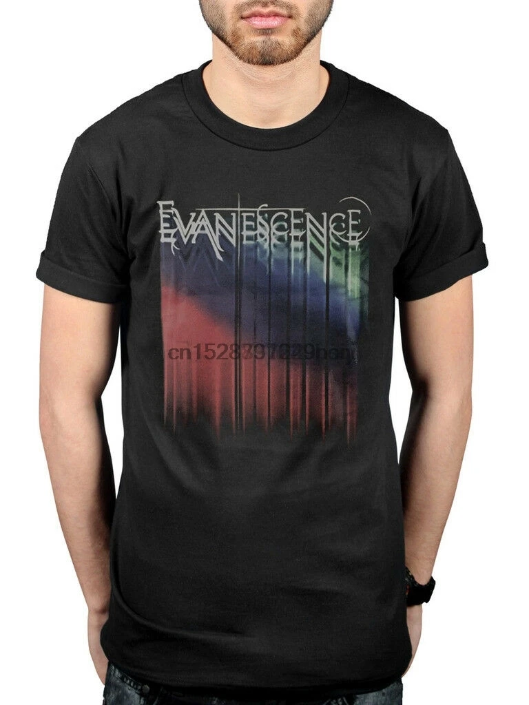 Официальный Evanescence тур футболка с логотипом в любом месте но дома происхождения