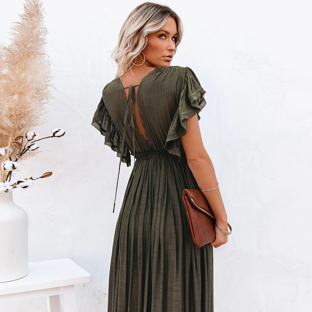 Женский купальник накидки кафтан с рукавами мандаринами Пляжная туника