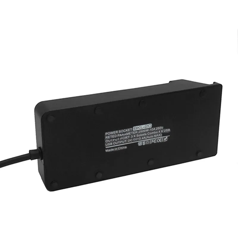 Умный удлинитель с беспроводным зарядным устройством 2USB + быстрая зарядка QC 3