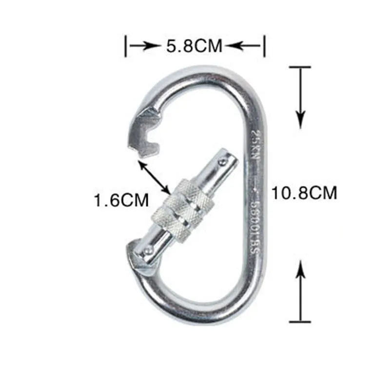 Карабины для скалолазания круглой формы отвертки 25KN легированная сталь защиты