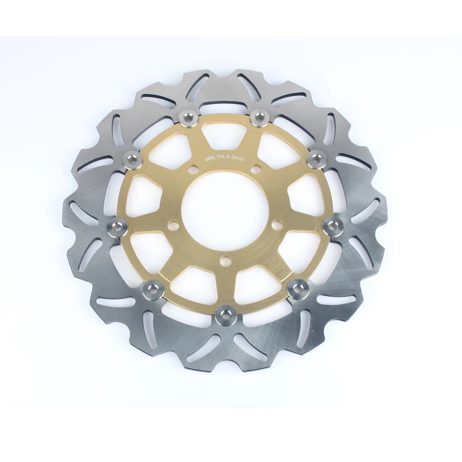 Wave Gold BIKINGBOY ротор дисковых передних тормозов диск ZX6R 07-19 ZX-6R 636 ZX6RR 05 06 ZX10R 04-07 ER6F ER-6N ниндзя 650R ER6N ER-6F 2006 - Цвет: Wave Gold