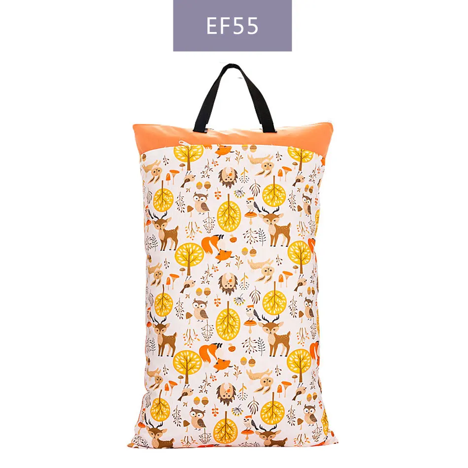 EF55-diaper bag Elinfant 40*70 см большая висячая Влажная/сухая сумка для белья для подгузников с двумя молниями водонепроницаемая сумка для подгузников Детская сумка для подгузников - Цвет: EF55-diaper bag