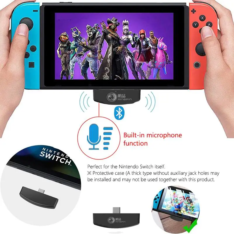 Беспроводной bluetooth адаптер аудио USB передатчик для консоли Nintendo Switch/Switch lite /PS4 /PS3 /PC