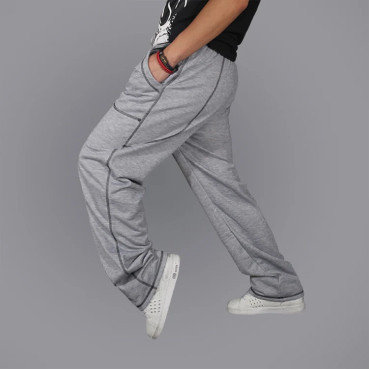Весна 2020 мужские спортивные брюки свободные трикотажные махровые длинные в