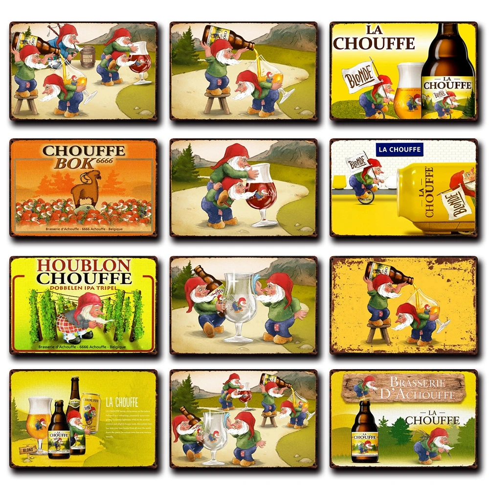 [Kelly66] белое пиво La Cherry Nice Houblon Chouffe Bok солей жестяное искусство металлический знак