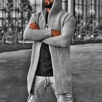 spring and autumn mens clothing light knitted jacket casuald sweater cardigan mens medium hooded cardigan