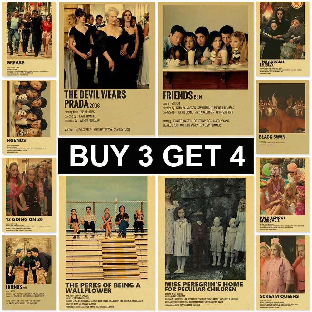 

Classic Movie Kraft Paper Retro Poster Riverdale Friends TV Show Posters Wall Art Painting Home Living Room Decoration Pictures