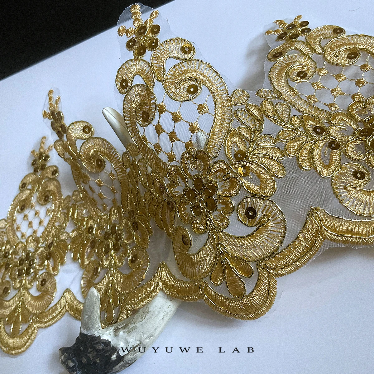 1 ярд золотистая искусственная Венеция отделка аппликация швейное ремесло для