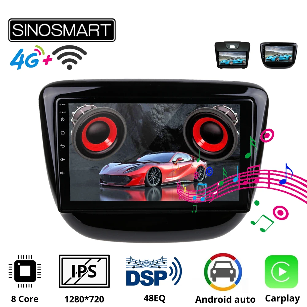 

Sinosmart автомобильный радиоприемник с навигацией GPS для Chevrolet S10 Isuzu D-max Cavalier 2014 2din 2.5D IPS/QLED экран