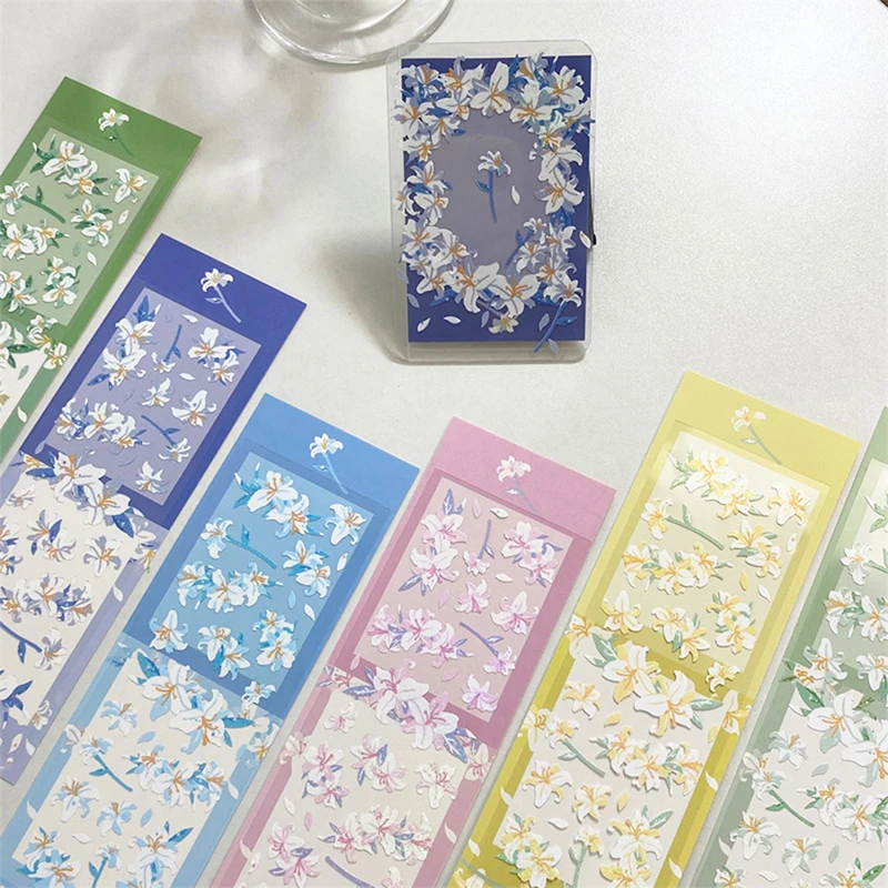 

Laser Lily Decorative Stickers Cute Deco Material Idol Card Stationery Sticker