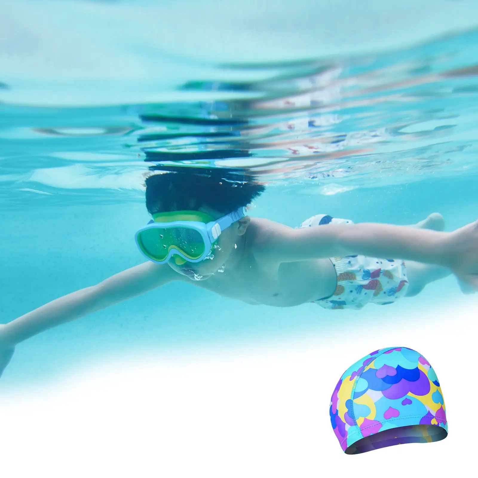 

Male Female Adults One Size PU Solid Waterproof Ear Protection Long Hair Swimming Pool Cap Comfortable Hat Blank Bathing Cap
