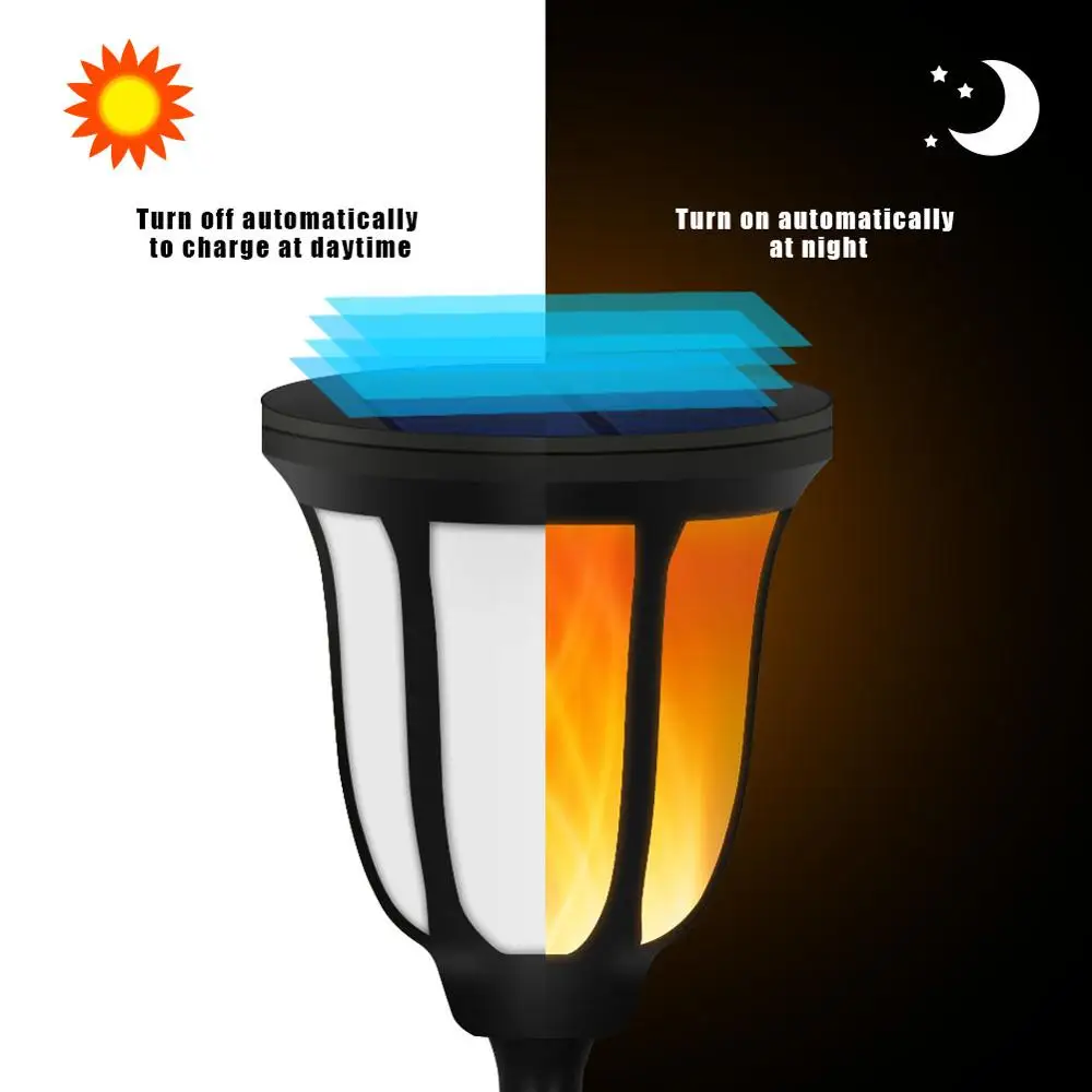 96LED мягкий свет управления Солнечный пламени танец дизайн Открытый