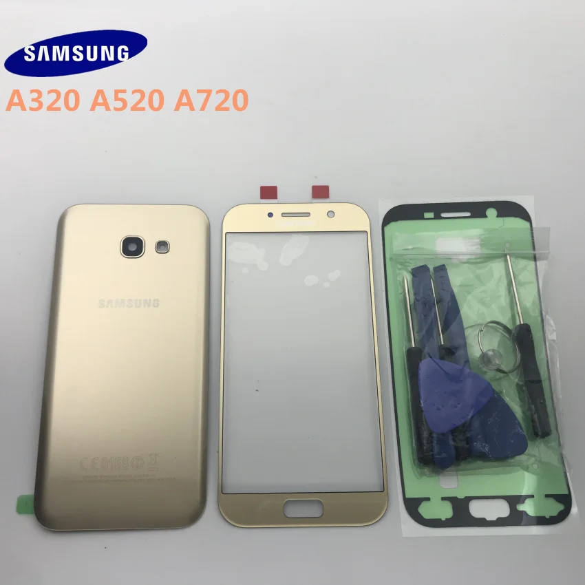Оригинальная Задняя стеклянная крышка Samsung Galaxy A3 A320 A5 A520 A7 A720 задняя батарейного