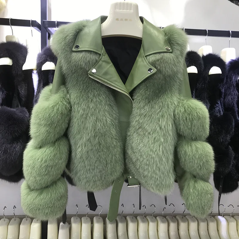 

for 2020 new whole skin women motorcycle short fox fur fur fur coat net red same thin fur