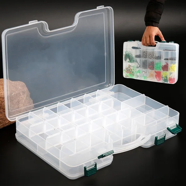 

Portable Dual Layer Fishing Tackle Box Accessories Lures Bait Storage Case Shrimp Boxes for Lure Organizer Baits Pesca Iscas