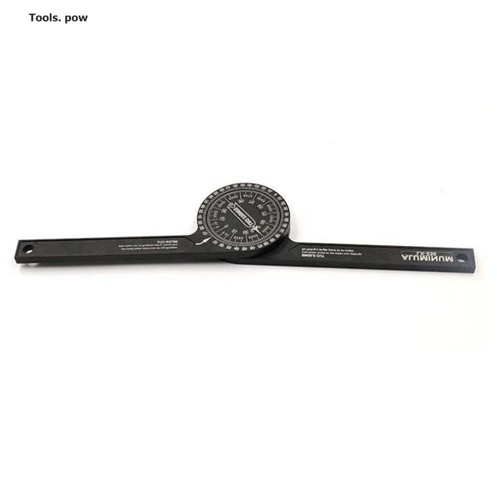 

Aluminum Miter Saw Protractor Woodworking Square Woodworking Cutting Positioner 360 Degree Angle Gauge Building Tools Black