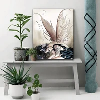 diy colorings pictures by numbers with colors butterfly fairy with flowers picture drawing painting by numbers framed home