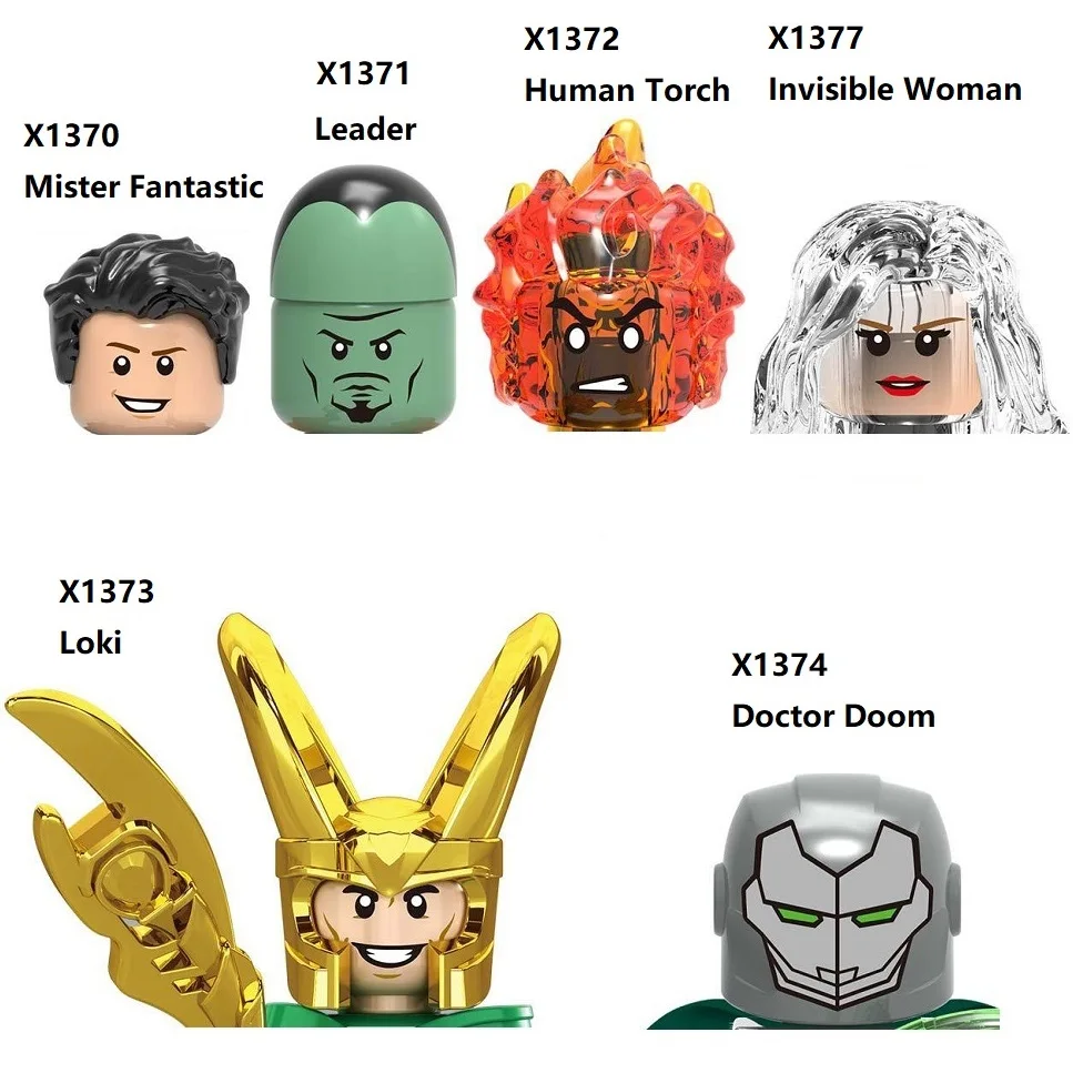 Мистер Фантастический лидер фонарь Локи крик Доктор Дум Осьминог паук Невидимая