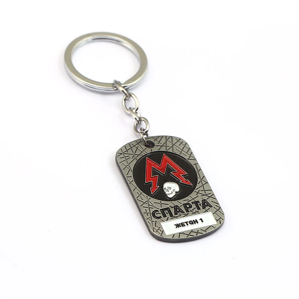 Брелок для ключей Game Metro 2033 мужчин и женщин металлическая квадратная