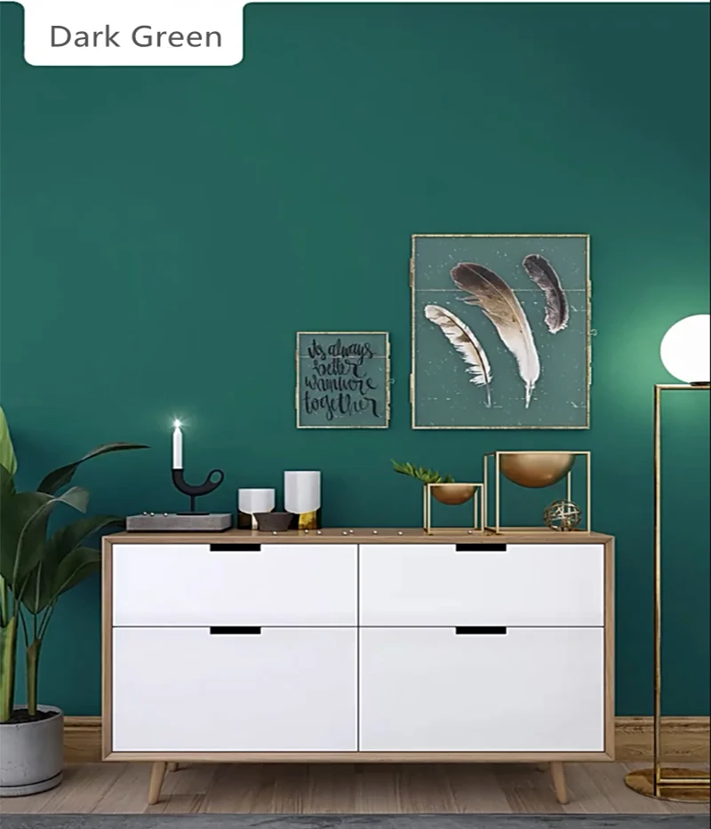 

Thickened Self-adhesive Wallpaper Solid Color Waterproof And Moisture-proof Wardrobe Home Warm Bedroom Background Wall