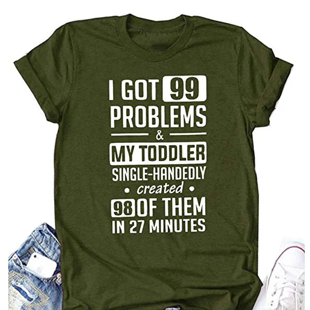 Женская летняя футболка Повседневная с коротким рукавом и буквенным принтом