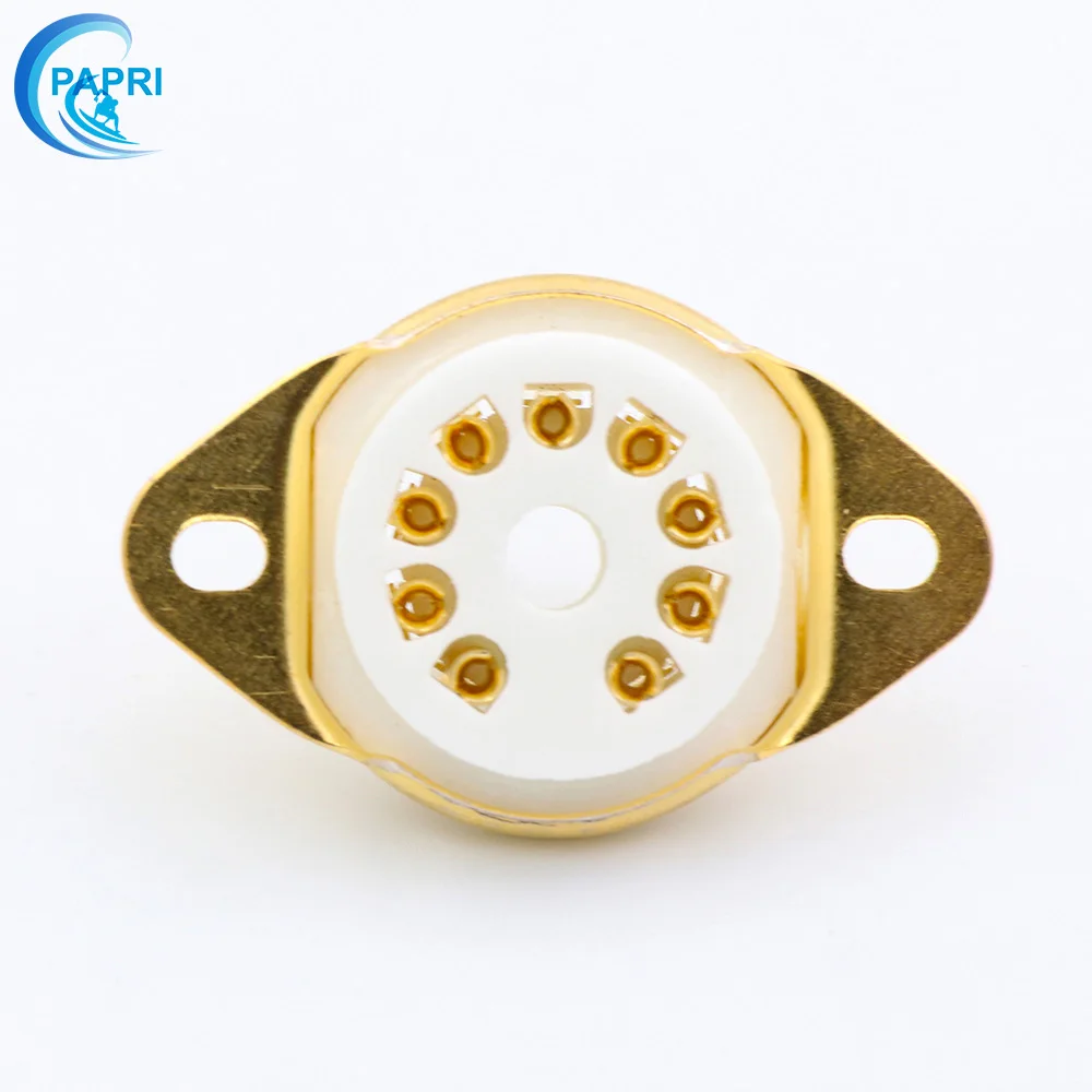 10 шт. керамические 9Pin B9A оловянные Позолоченные штырьковые крепления шасси для