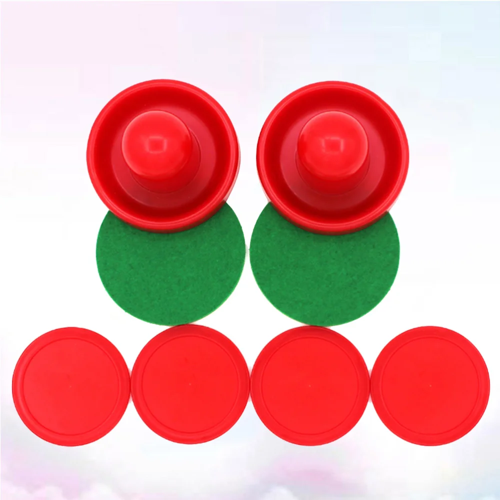

8pcs 96mm Air Hockey Pushers Pucks Replacement for Game Tables Goalies Header Kit Air Hockey Equipment Accessories (Red)