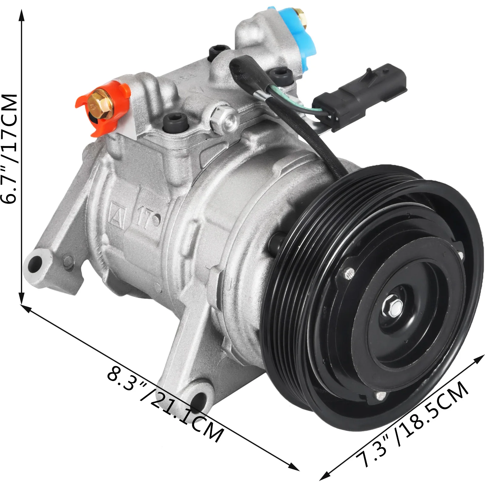 

VEVOR Auto AC Compressors Cluth Air conditioning for Car For Jeep Grand Cherokee 4.7L V8 1999-2004 55115907AB CO 22033C