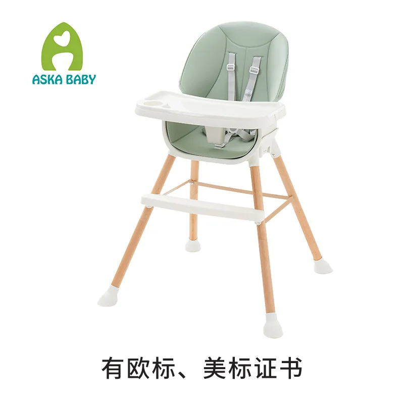 Children Dining Chair Baby Wooden Dining Chair Eating Seat Baby Beech Wood Seat Household Children's Dining Table Growth Chair